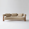 Faber 3 Seater Oak Wood Sofa White 1