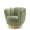 Nismaaya Beaumont Accent Chair Green Velvet