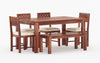  Elia 6 Seater Dining Set With Cushion Top Chairs And Bench 2