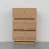 Nismaaya Haakon Oak Wood 3 Drawer Cabinet