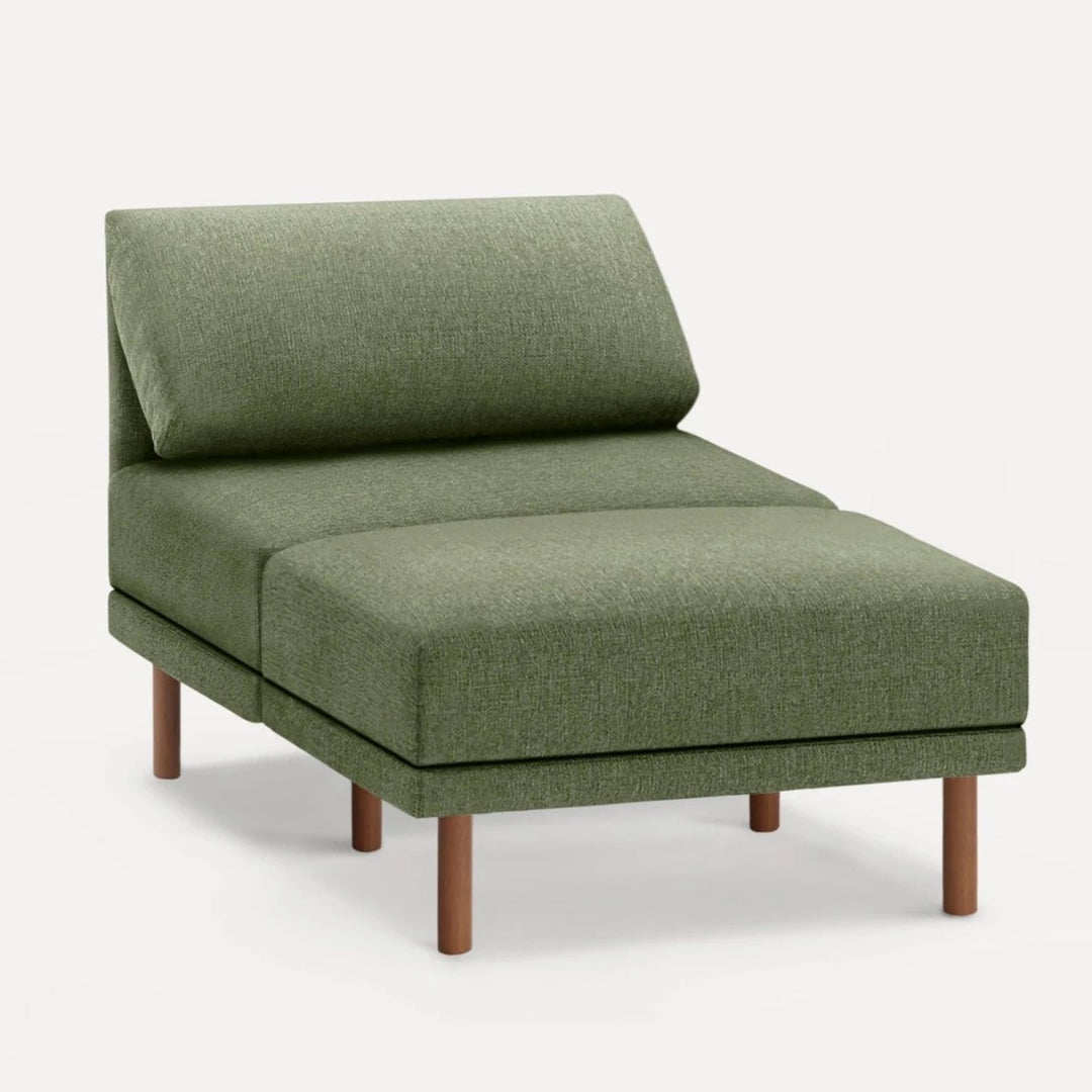 shop Bas Velvet Lounger chaise sofa Green best quality buy online in India