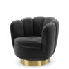 Nismaaya Beaumont Accent Chair Black Velvet