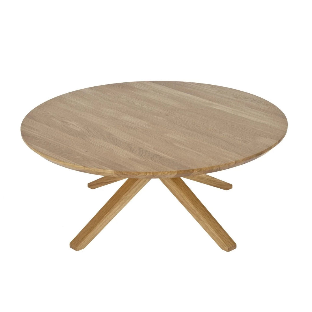 Cache Oak Wood Round Coffee Table