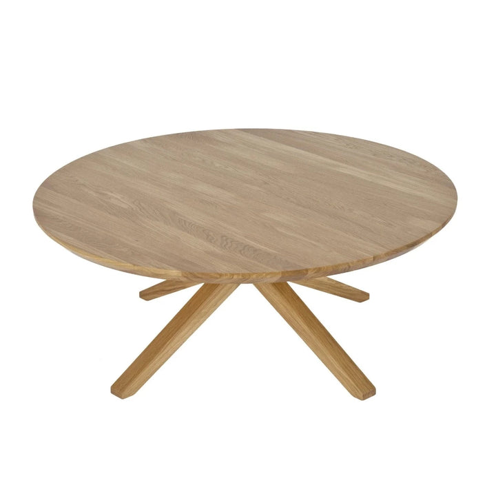Cache Oak Wood Round Coffee Table