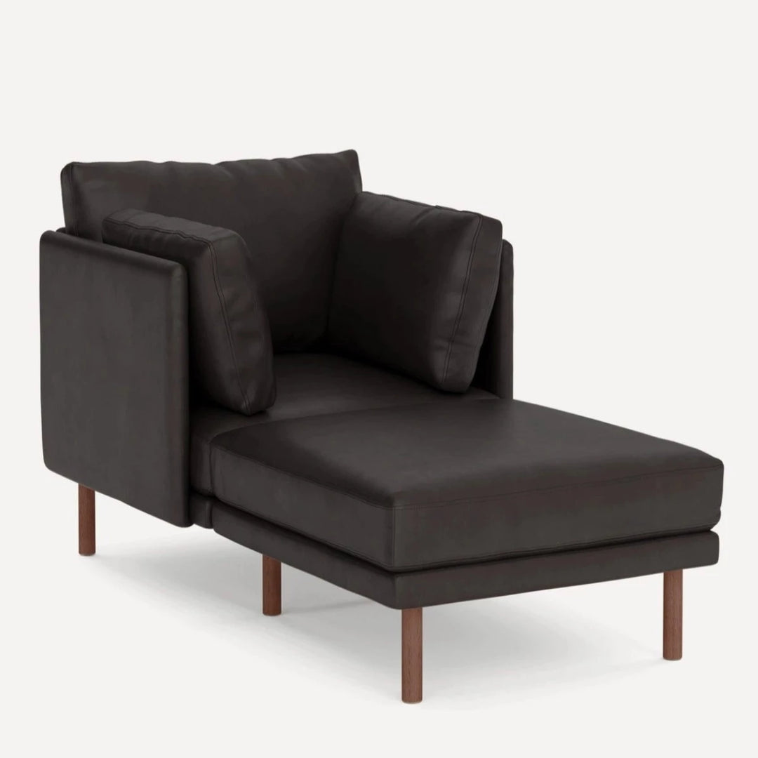 Leather 2 Piece Lounger Black Sofa Online buy online shop now
