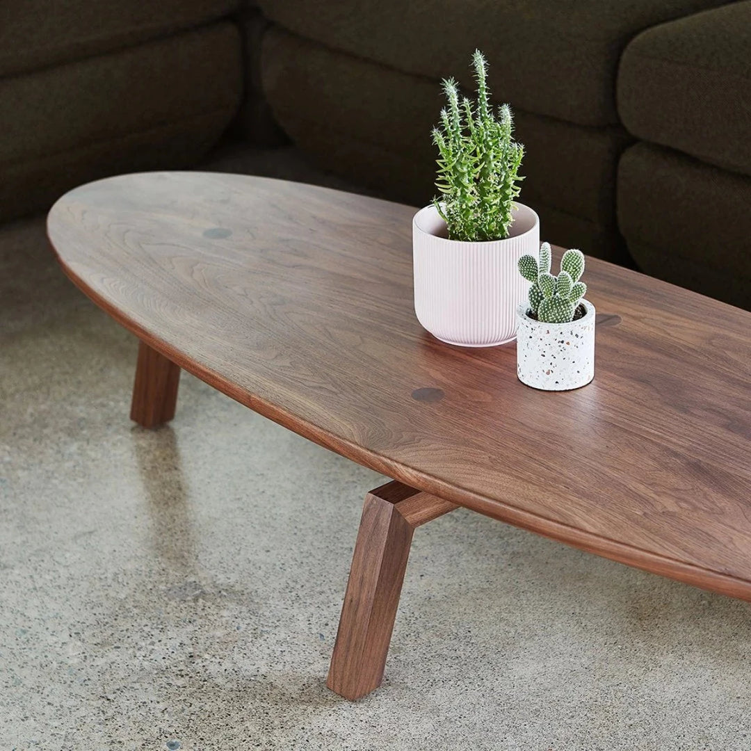 Cactus Walnut Oval Coffee Table