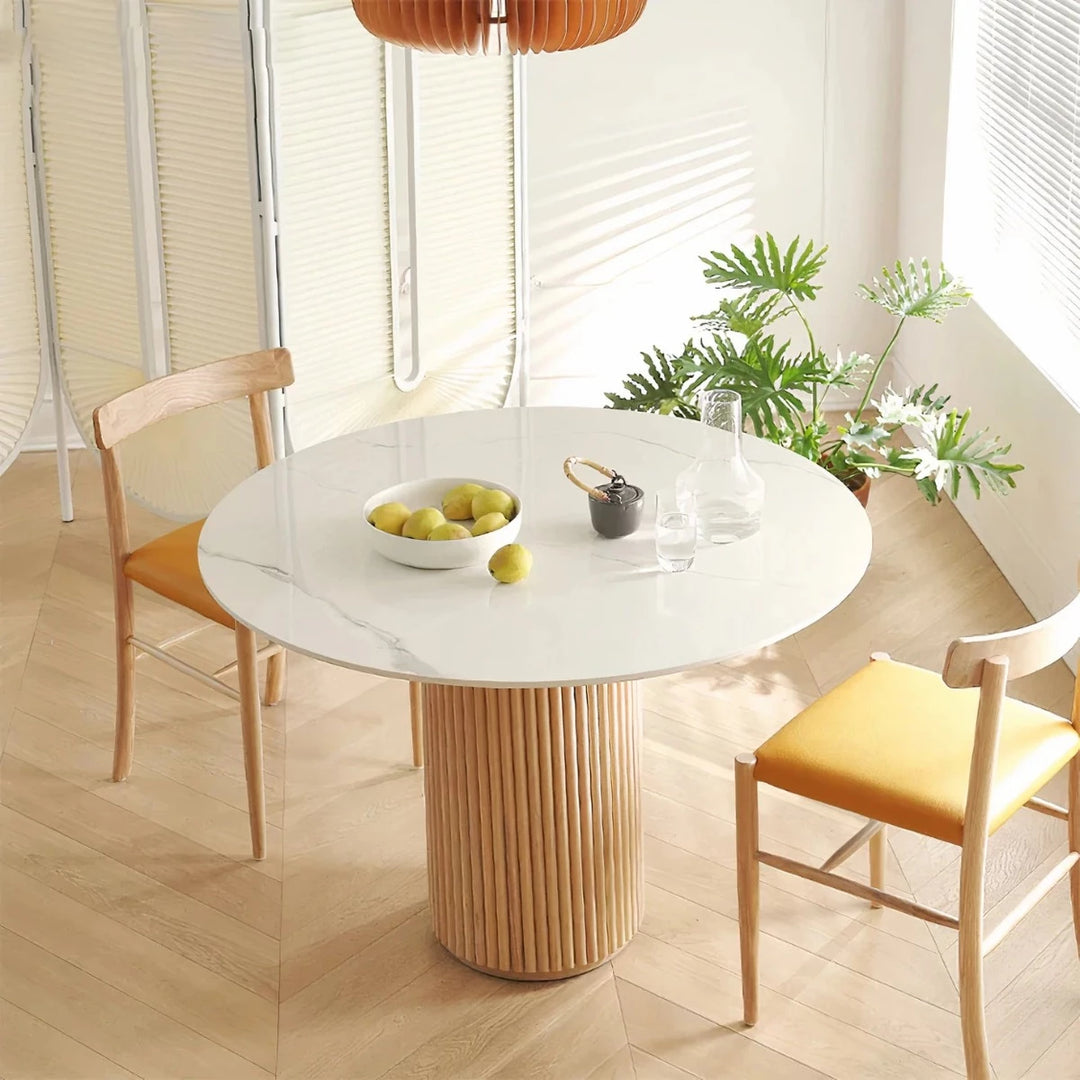 White oak round online table top