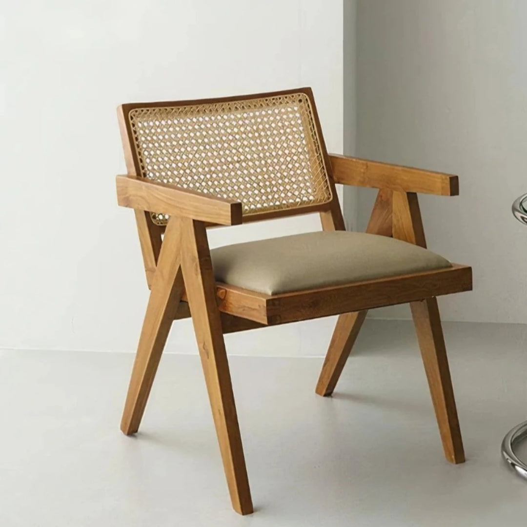 Nismaaya Naava Teak Rattan Dining Chair