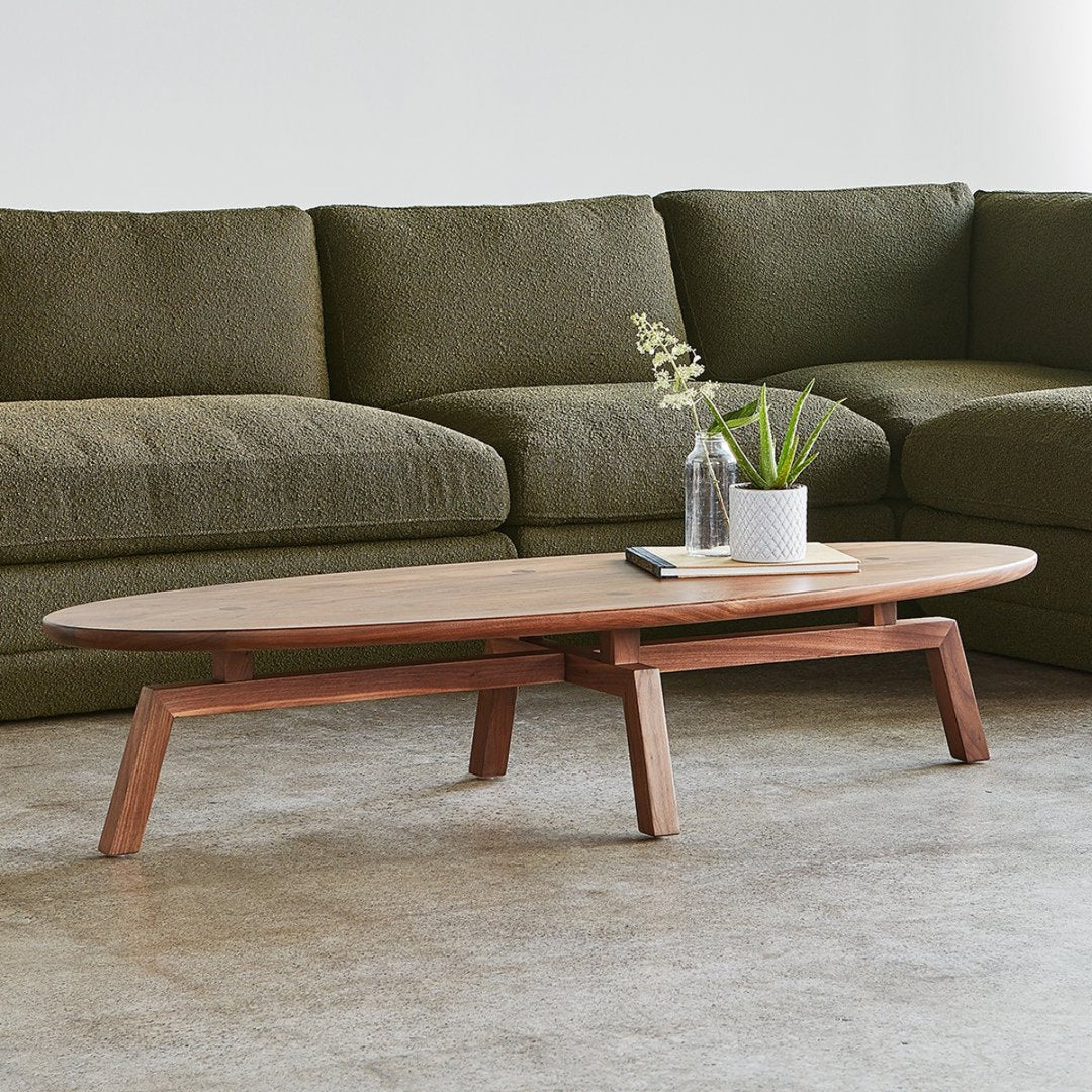 Cactus Walnut Oval Coffee table buy now at best price