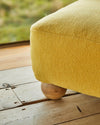 Batson Oak Wood 1 Seater Sofa Yellow 5