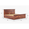 Mahina King Size Bed With Storage Honey 5