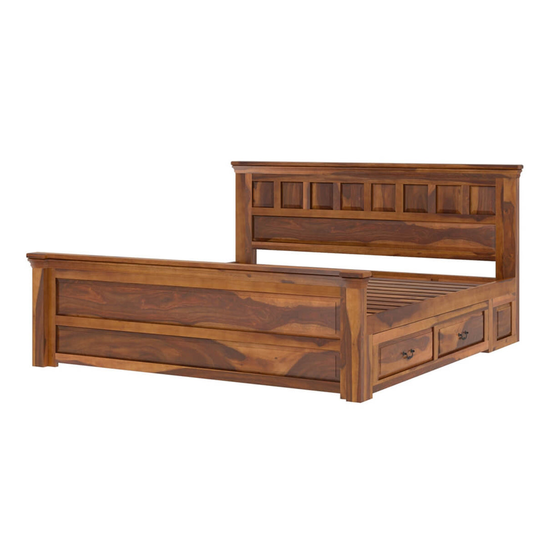 Ainsley Solid Wood King Size Storage Bed 4