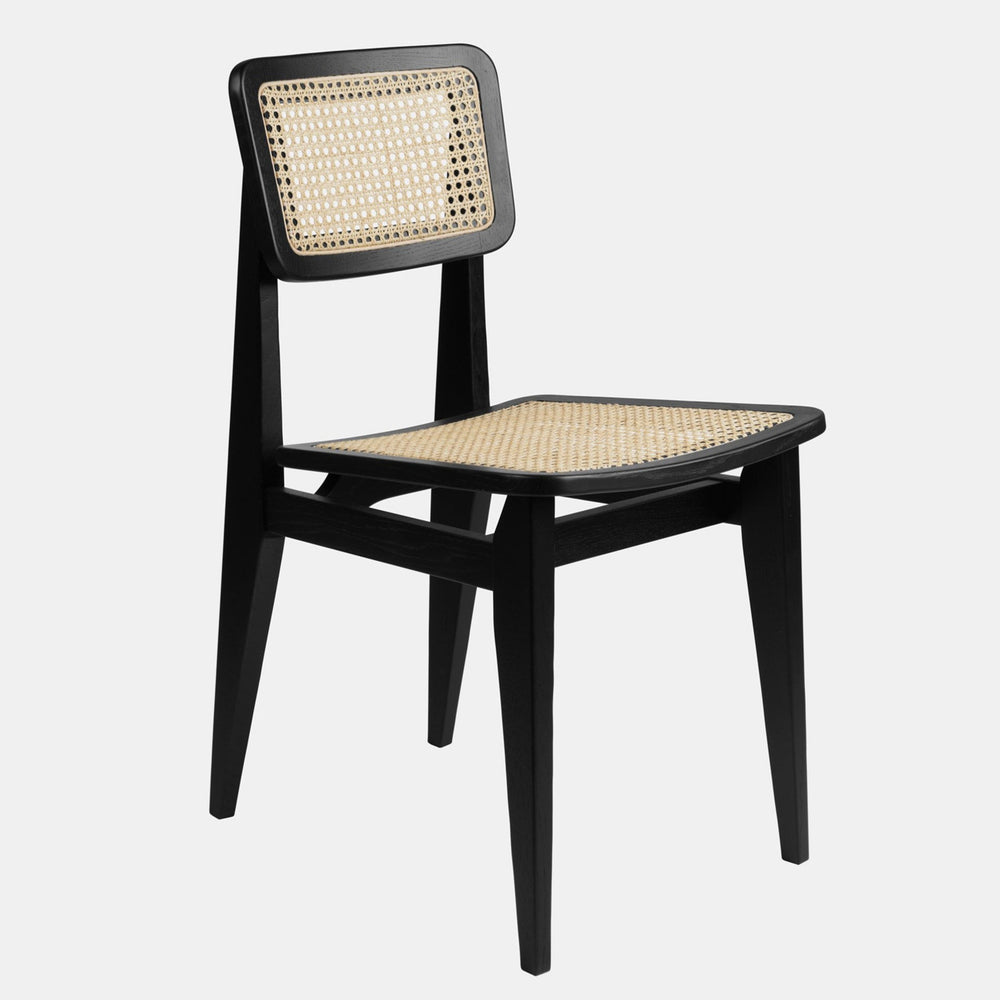 Nismaaya Harini Black Stained Oak & Rattan Dining Chair 2