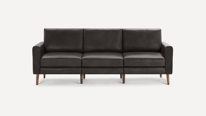 Nismaaya Leather & Wood Three Seater Sofa in India shop Online 