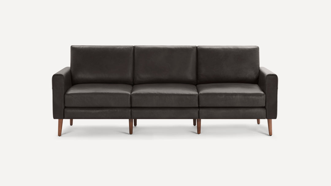 Nismaaya Leather & Wood Three Seater Sofa in India shop Online 
