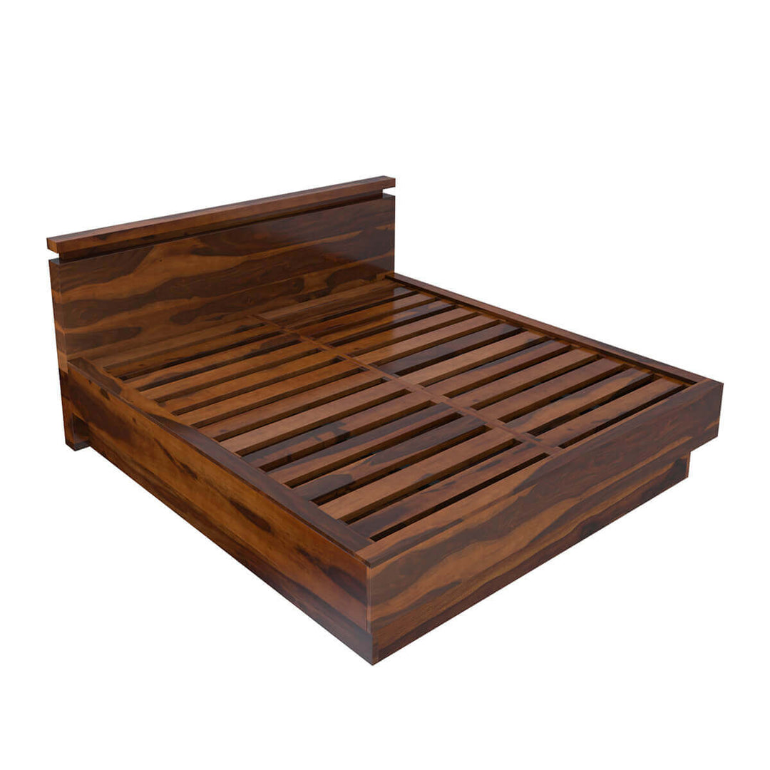 Akande Solid Wood King Size Bed Frame 4