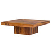 Nismaaya Adriaan Solid Wood Large Square Pedestal Coffee Table