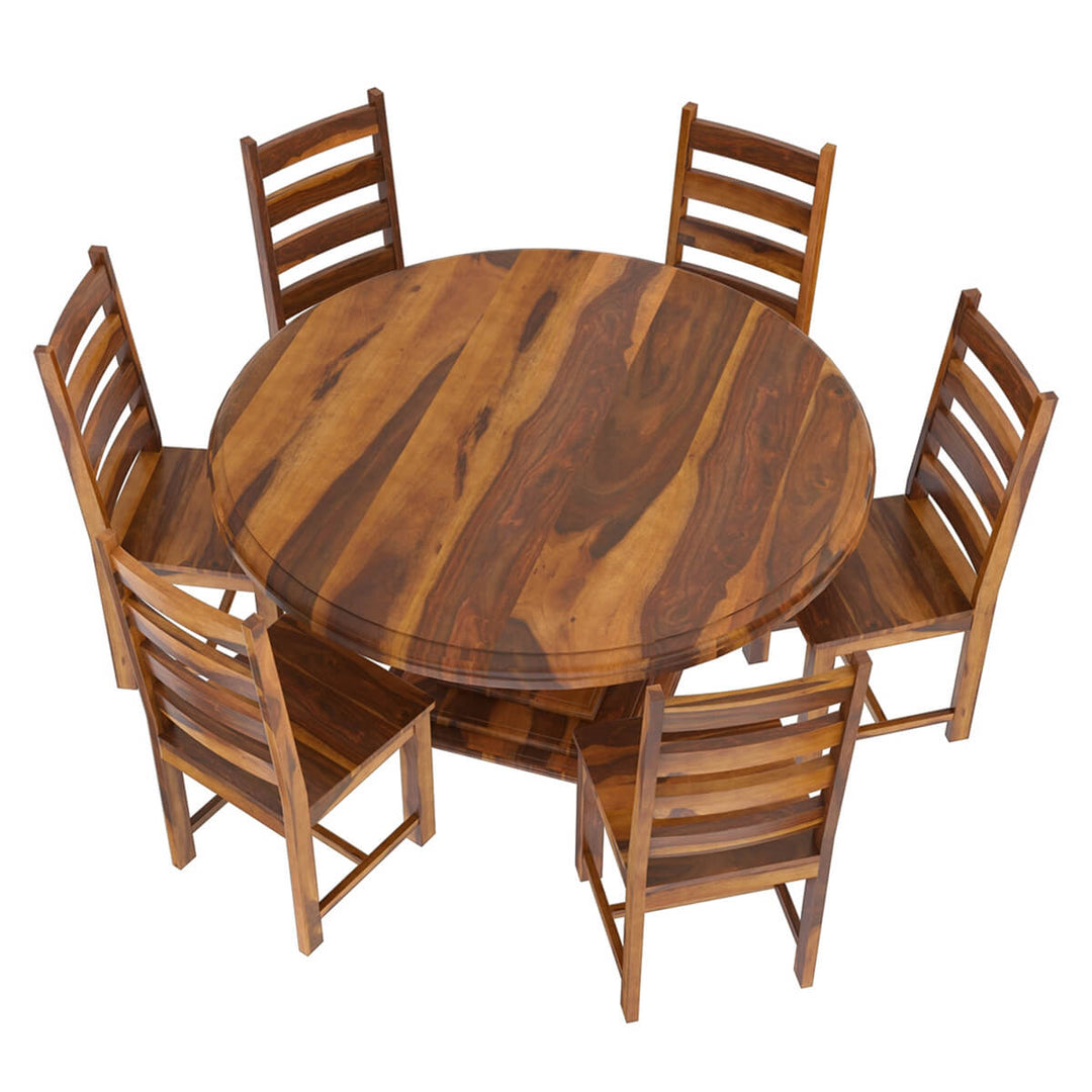 Abelard Round Dinign Table 6 Chair Set 4