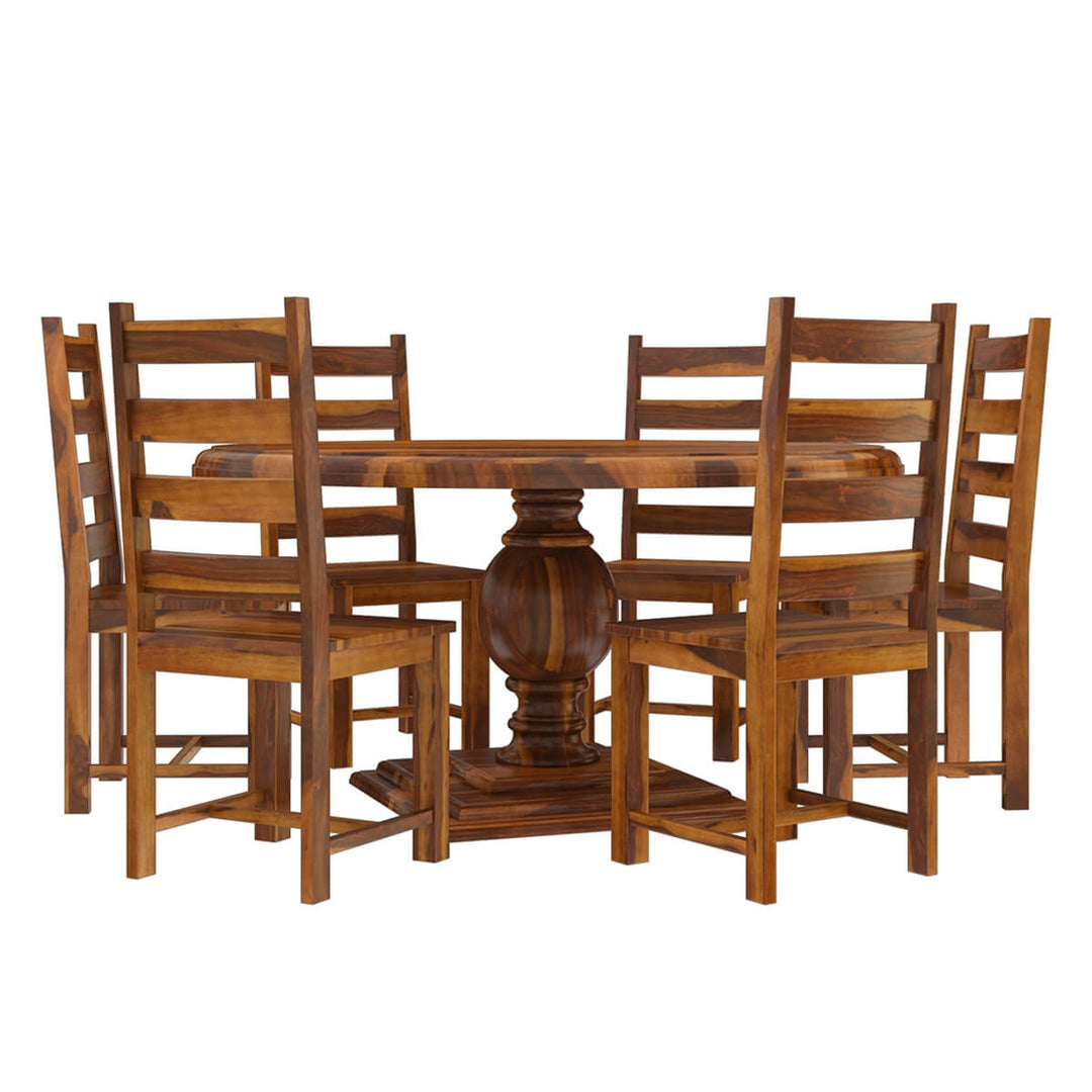 Abelard Round Dinign Table 6 Chair Set 5