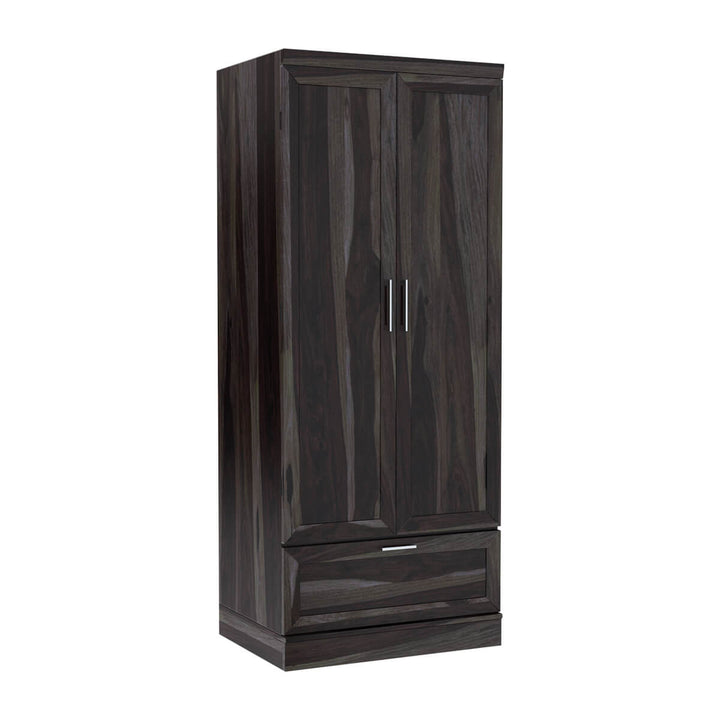 Nismaaya Adda Contemporary Solid Wood Cupboard Clothing Armoire