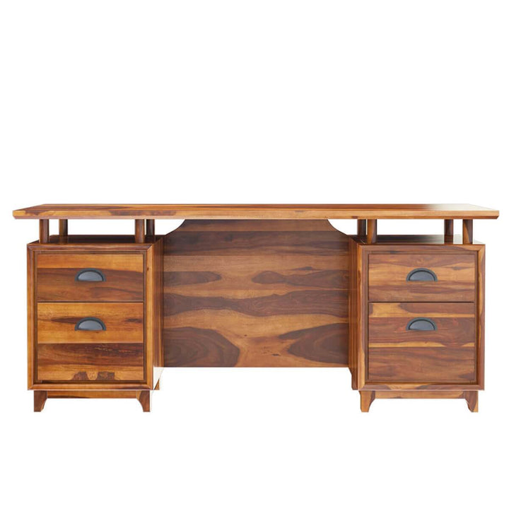 Nismaaya Acco Solid Wood Large Home Office Modern Executive Desk