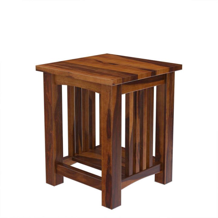 Adeben Solid Wood 2 Tier End Table
