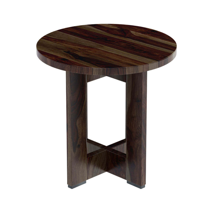 Nismaaya Addison Solid Wood Round End Table