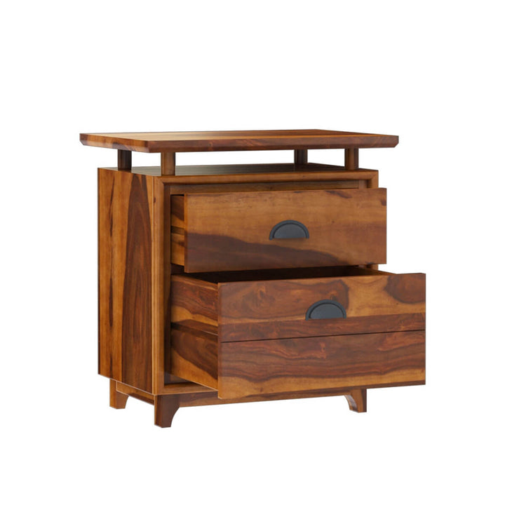Nismaaya Acco Solid Wood 2 Drawer File Cabinet