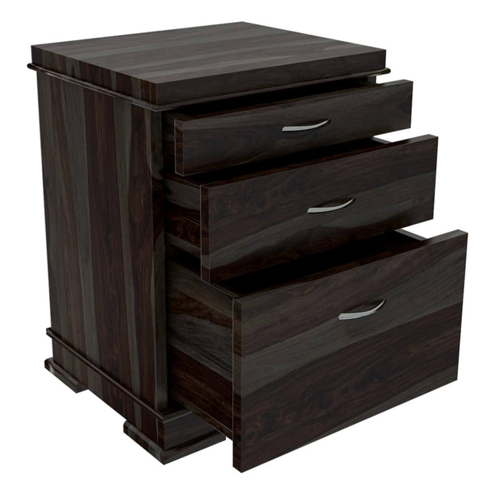 Nismaaya Acelin Modern Solid Wood 3 Drawer File Cabinet