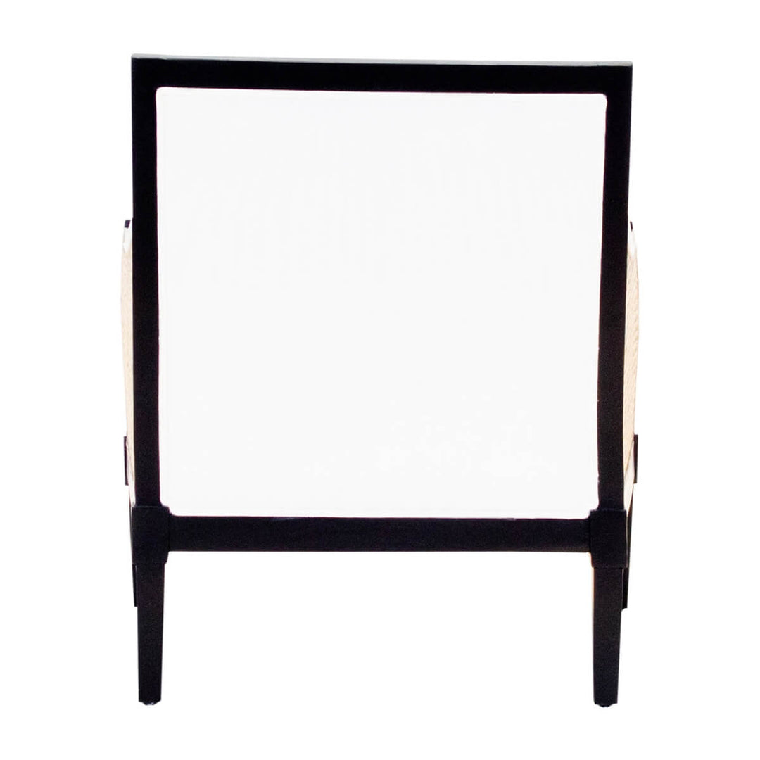 Abby Mango Wood Upholstered Cane Arm Sofa Chair 4