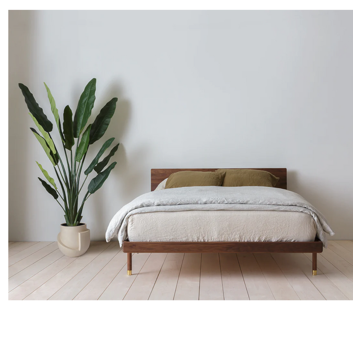 Jake Walnut Wood King Size Bed 1