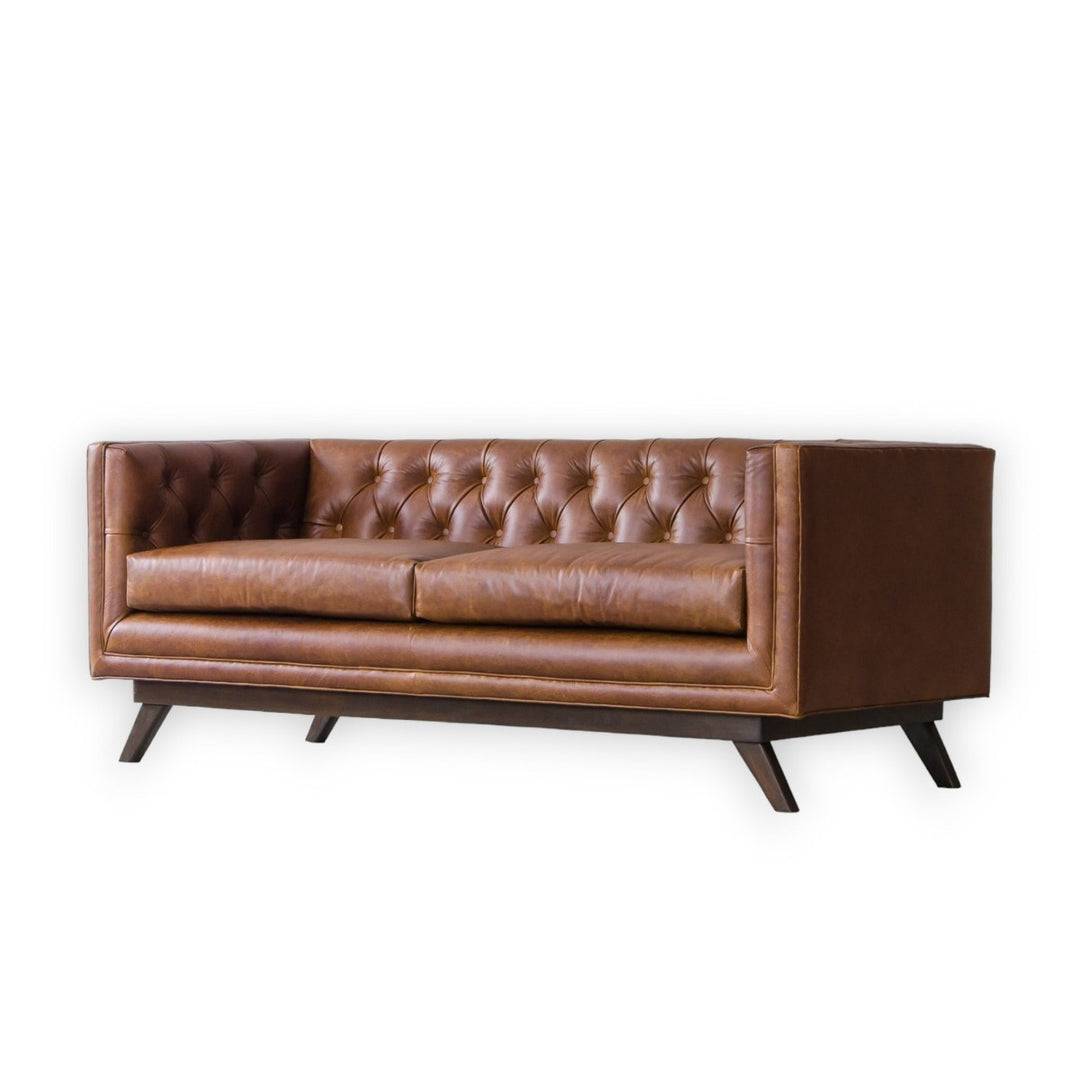 Camishia Leather Chesterfield 3 Seater Sofa 2