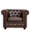 Campos Traditional Chesterfield Leather 1 Seater Sofa 2