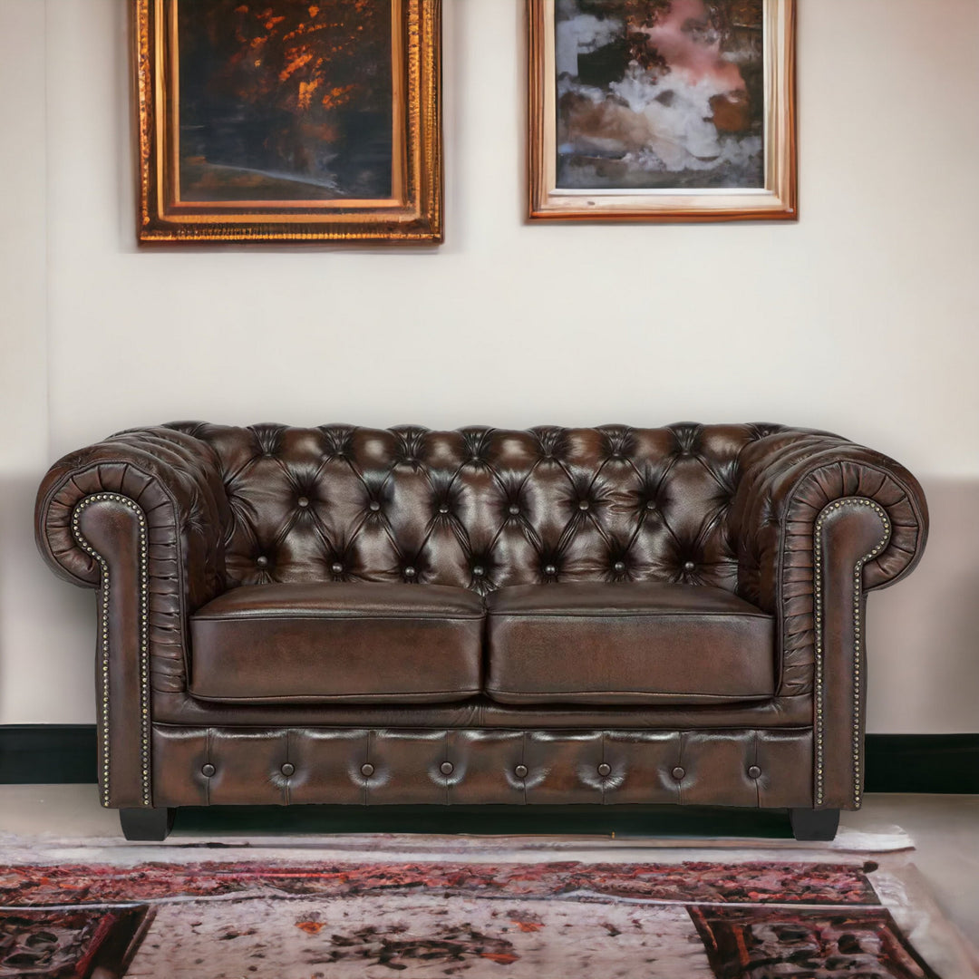 Traditional Chesterfield 2 Seater Sofas Online In India at Best Price