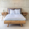 Aico Oak Wood King Size Bed 1