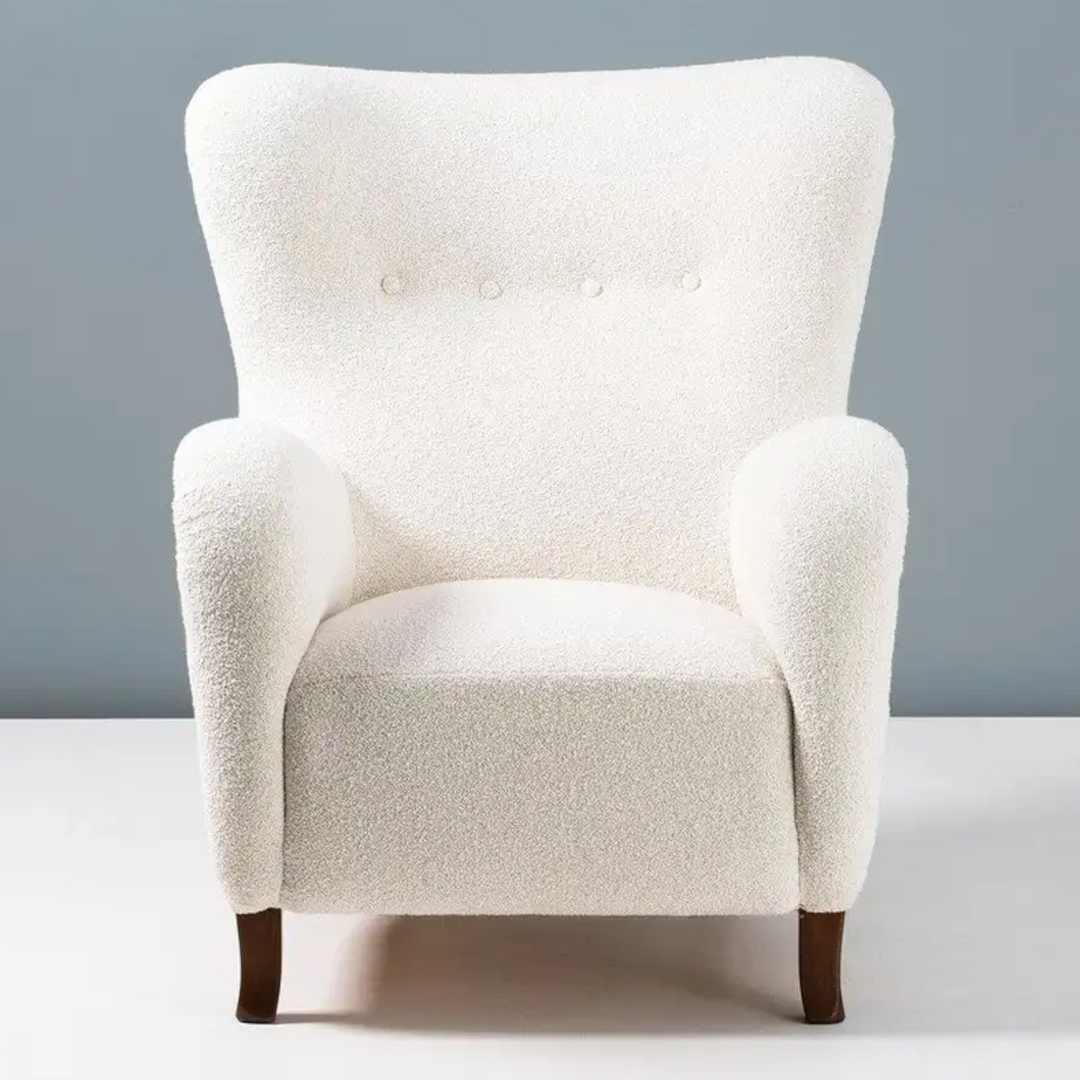 Nismaaya Aldram Wing White Chair best comfortable and relaxing chair 