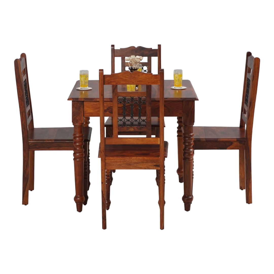 Beale 4 Seater Dining Set With Chairs Honey 3