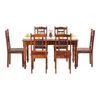 Bean 6 Seater Dining Set With Chairs Honey 3