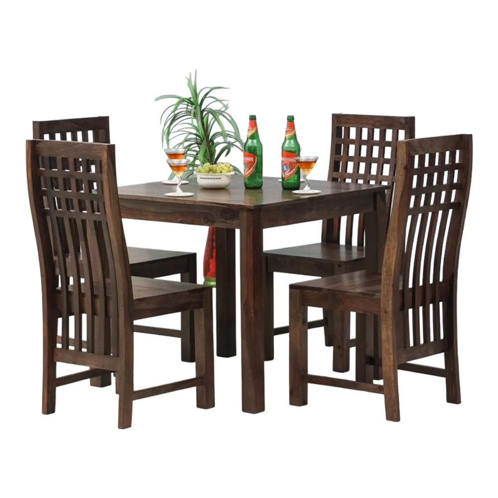 Cameron 4 Seater Dining Table With Chairs Teak 1