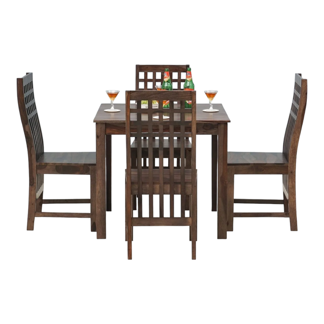 Cameron 4 Seater Dining Table With Chairs Teak 3