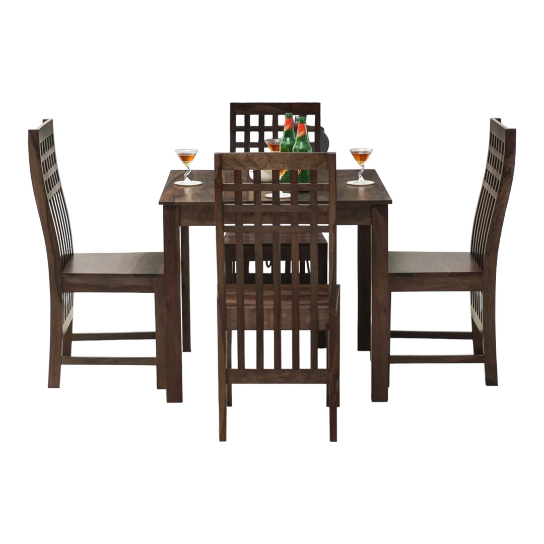 Cameron 4 Seater Dining Table With Chairs Teak 4