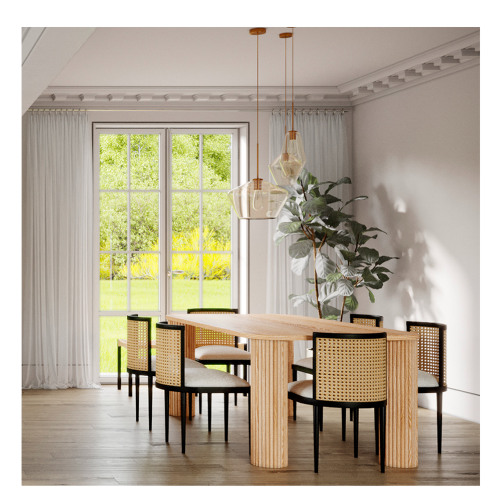  Careen 6 Seater Dining Table With Chairs 2