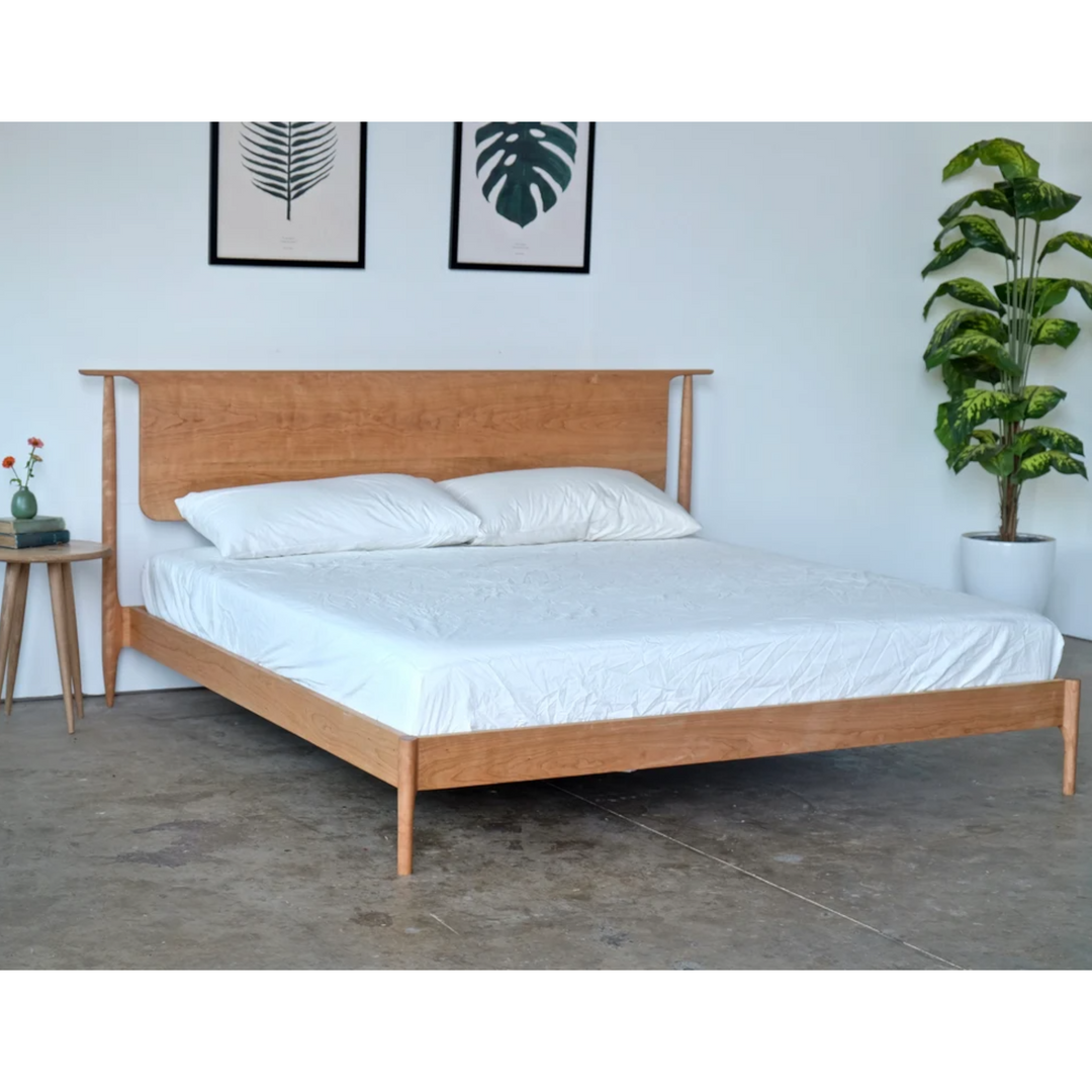 Dacre Oak Wood King Size Bed 2