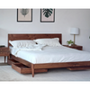 Dae Walnut Wood With Storage King Size Bed 4