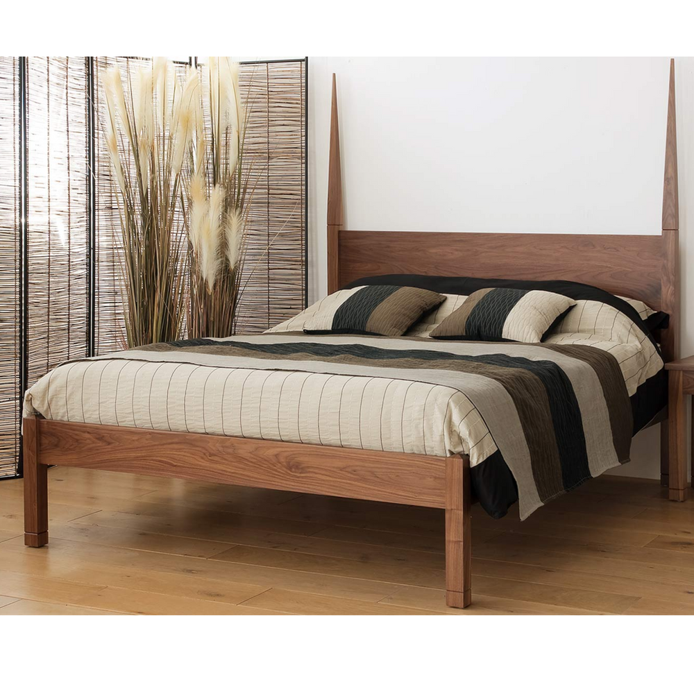 Dagmar Walnut Wood King Size Bed 2