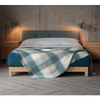 Dai Oak Wood Upholstered Headboard King Size Bed 1