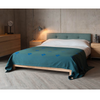 Dai Oak Wood Upholstered Headboard King Size Bed 4