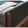 Dai Oak Wood Upholstered Headboard King Size Bed 7
