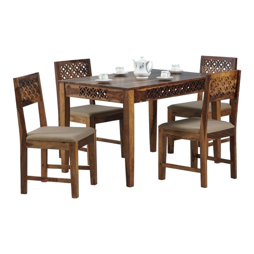 Falan 4 Seater Dining Table Set With Chairs 3