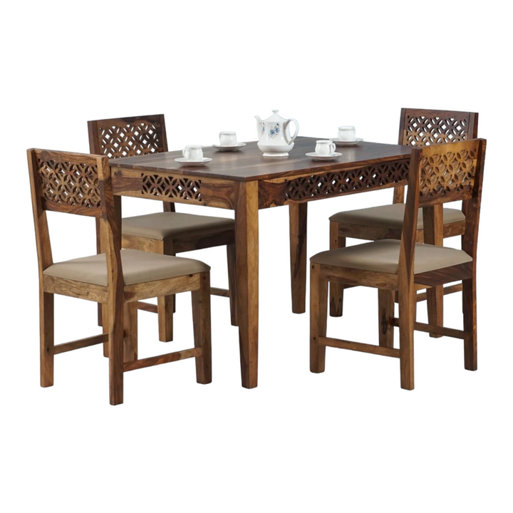 Falan 4 Seater Dining Table Set With Chairs 2